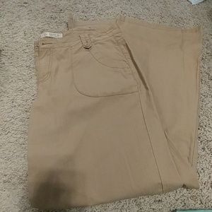 Wide leg khaki pant